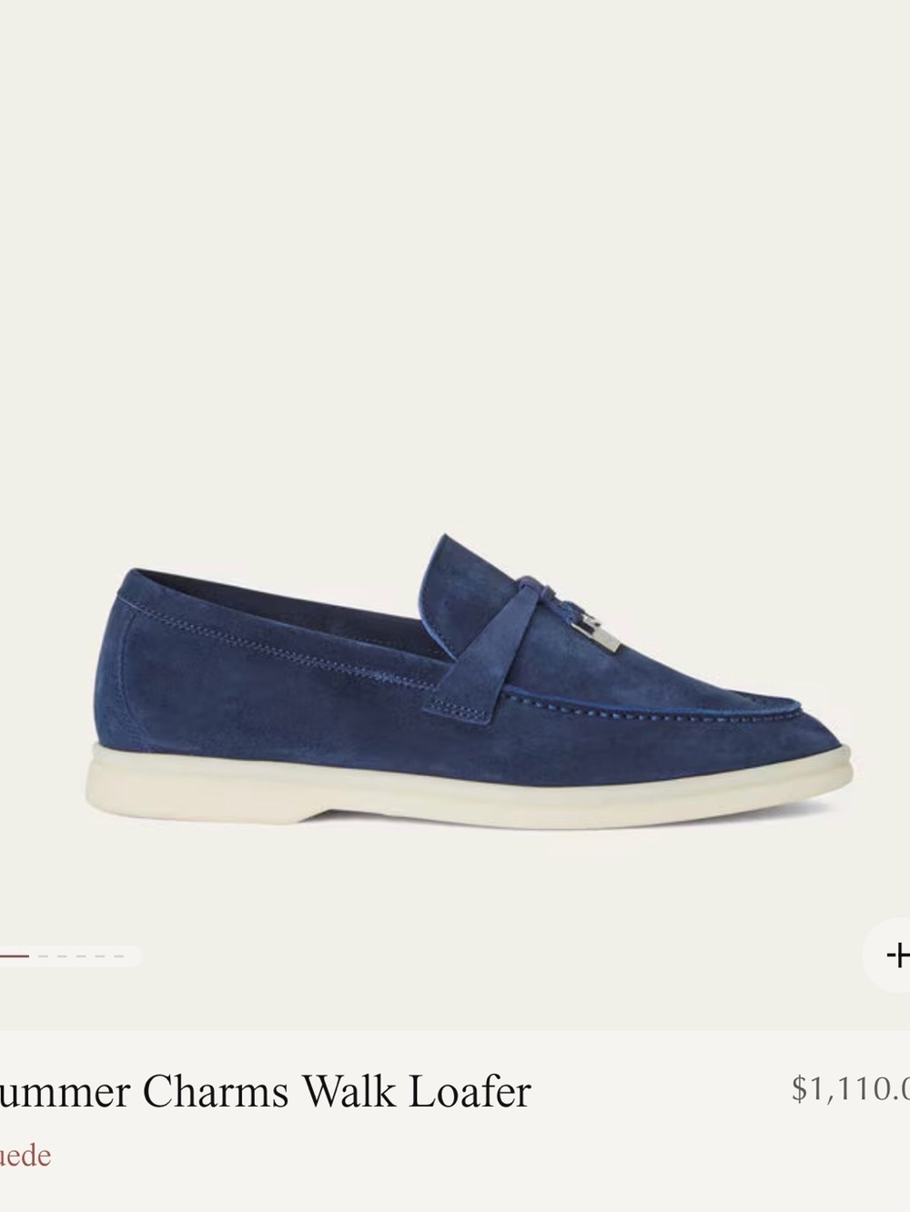 Loro Piana Women's Navy Summer Charms Walk Loafer